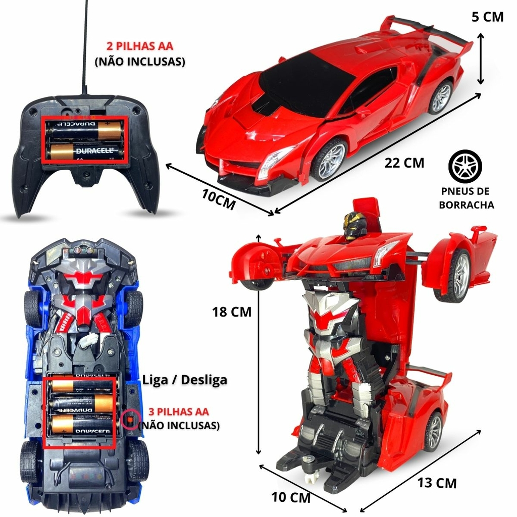 Transformers De Controle Remoto Vira Robô Super Rápido