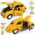 Carrinho Miniatura Fusca Taxi De Metal Abre As Portas E Capô