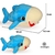 Tubarão De Pelúcia Brinquedo Para Bebê 18cm Antialérgico na internet