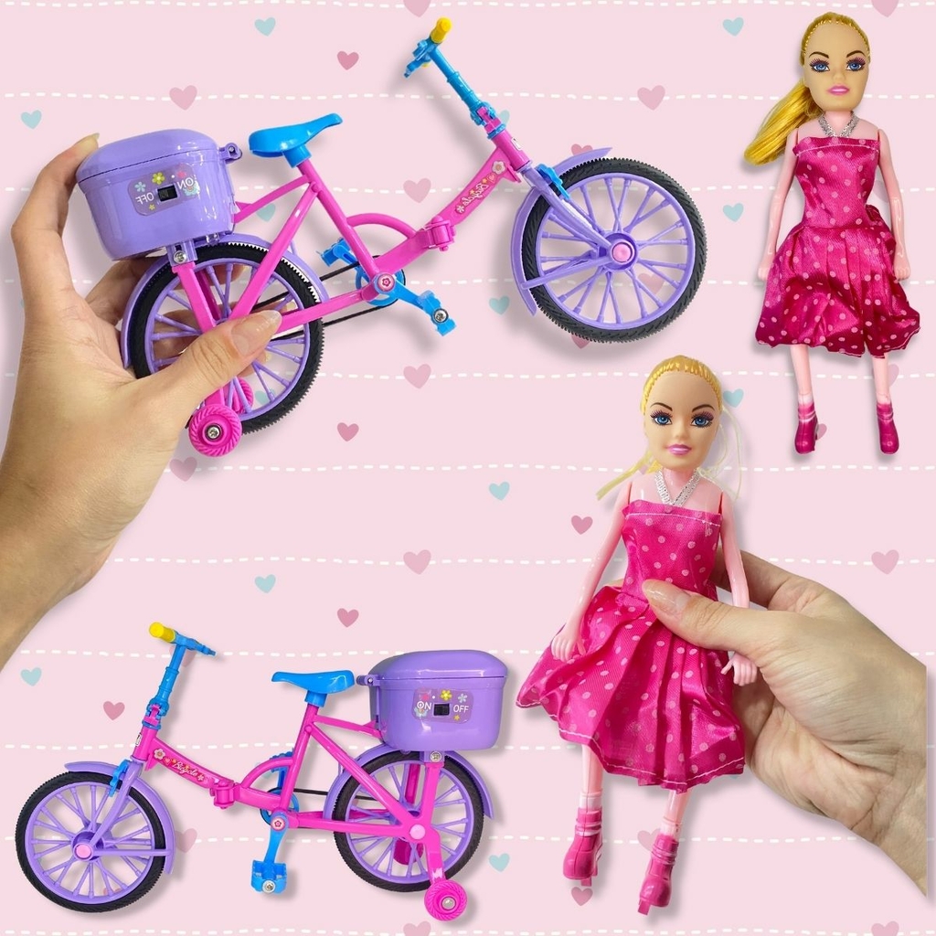Boneca com Bicicleta: Luz e Música para Uma Diversão Inesquecível!