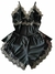 BABY DOLL LOLITA LUXO - PRETO COM DOURADO (RENDA CHANTILLY)