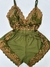 BABY DOLL LOLITA LUXO VERDE COM OCRE - comprar online