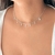 Choker pingentes zircônias em prata 925