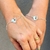 Conjunto Pulseira de prata coração Amizade (mãe e filha) 2 pulseiras