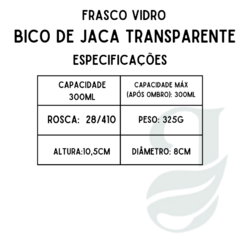 FRASCO VD 300ml R.28/410 BOLA BICO DE JACA TRANSP - comprar online