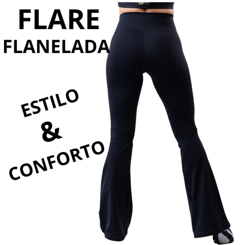 Calça flare best sale flanelada