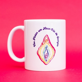 Caneca Vou Pintar um Arco-Íris de Energia