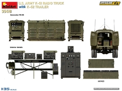 Radio Truck K-51 US Army c/atrelado K-52 1/35 - MiniArt 35418 - comprar online