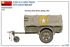 G-518 US 1t CARGO TRAILER c/ Lona “BEN HUR” 1/35 - MiniArt 35443 - Hey Hobby - Modelismo Extraordinário