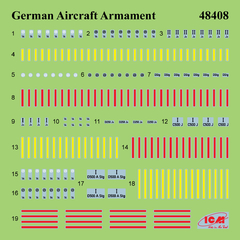 Imagem do WWII German Aircraft Armament - Armamentos Luftwaffe 1/48 - ICM 48408