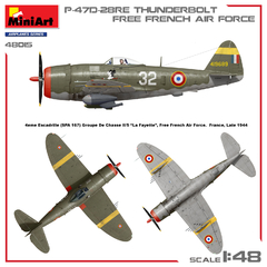 P-47D-28RE THUNDERBOLT FREE FRENCH AIR FORCE 1/48 - Edição Básica MiniArt 48015 - loja online