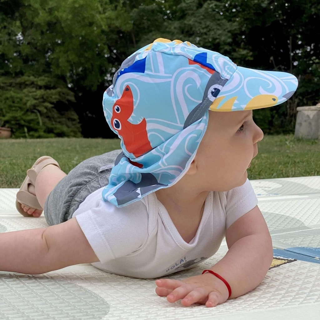 Gorro Bebé con protección UV - Tiburones