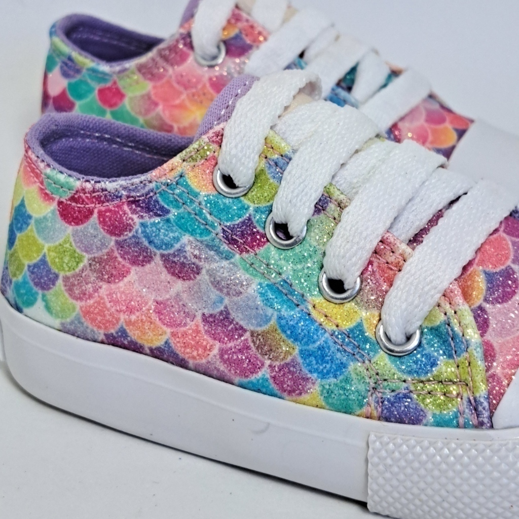 Zapatillas para ni as brillo multicolor Pataletas