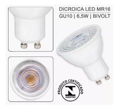 Lâmpada Led Dicroica Mr16 Gu10 6,5w Branco Frio 6500k Bivolt na internet