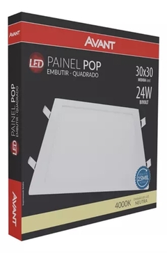 Plafon Led Embutir 30w Quadrado 4000k Branco neutro Bivolt