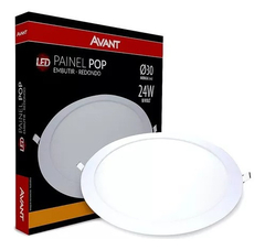 Kit 5 Painel Plafon Led 24w Emb Redondo 30cm 3000k Avant - comprar online