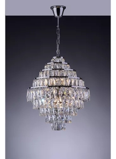 Lustre Pendente Sala De Jantar Cristal Florença Belle Cromado Startec - comprar online