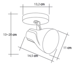 Luminária De Teto Spot Direcionável Octa Plus 3 Lâmpadas Praia Litoral E27 Bivolt 110v/220v Startec - loja online