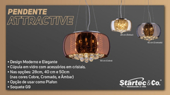 Luminária Lustre Led De Teto Startec Attractive 28 Cor Cromado 127v/220v