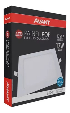 Kit 10 Painel Plafon Led Quadrado 12w Emb 6500k Biv Avant na internet