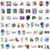 Set de 10 stickers de Emociones en internet