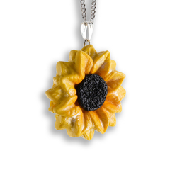 Conjunto aros y collar Girasol SHREK ??Vi esta flor?? con Tarjeta - Acero - tienda online