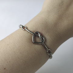 Bracelete Coração Nó Prata - comprar online