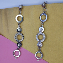Circles and Strass Earrings - buy online