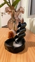 Black Backflow Incense Burner - Waterfall Design, Tranquil Scene, Smoke Cascading Down, Natural Beauty, Perfect Addition to Any Home, Incense-Lover's Essential, Magical Effect, Unique Designs, Special Incense Cone, Hypnotic Visuals, Captivating Experience