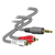 Cable plug macho a 2 RCA macho 5m | Vapex LTA072