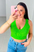 Cropped Praia Nina em Tricot com Decote em V