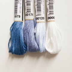 Mouline Anchor Embroidery Thread x 4 “Sky and Sea” - Tuky Waingan Handmade