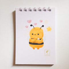 Ringed notebook A6 Bee Design