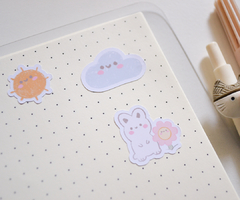 Kawaii Clouds Sticker Pack - Tuky Waingan Handmade