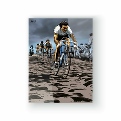 Litografía "París Roubaix 1981, Bernard Hinault" por Greg Illustrateur - tienda online