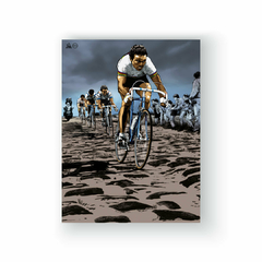 Litografía "París Roubaix 1981, Bernard Hinault" por Greg Illustrateur - comprar online