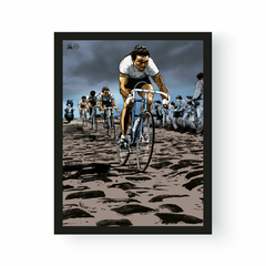 Litografía "París Roubaix 1981, Bernard Hinault" por Greg Illustrateur en internet