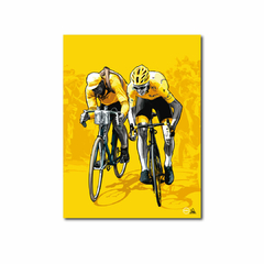 Litografía "Couverture de l'encyclopédie 100 ans du maillot jaune" por Greg Illustrateur - comprar online