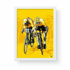 Litografía "Couverture de l'encyclopédie 100 ans du maillot jaune" por Greg Illustrateur en internet