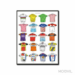 Ilustración "Cycling jerseys" por David Sparshott - comprar online