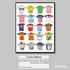 Ilustración "Cycling jerseys" por David Sparshott