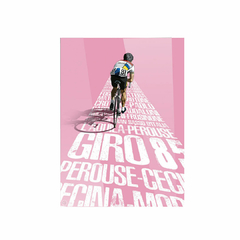 Litografía "Giro 85 Bernard Hinault" por Greg Illustrateur - tienda online