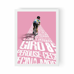 Litografía "Giro 85 Bernard Hinault" por Greg Illustrateur - comprar online