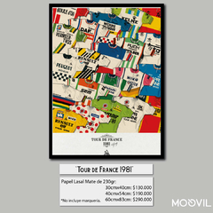 Litografía "Tour de France 1981" por Greg Illustrateur