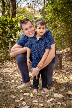 Camisa Manga curta Micro estampa - Pai e Filho na internet