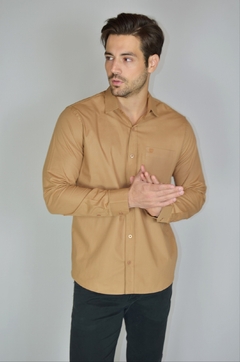 Camisa Tradicional Manga Longa com Bolso - 100% Algodão