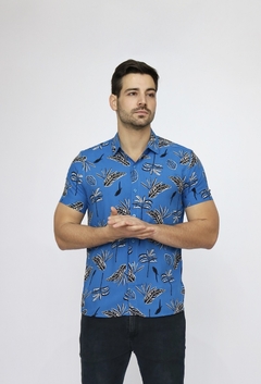 Imagem do Camisa Manga Curta Viscose Estampada - Estampa Tropical