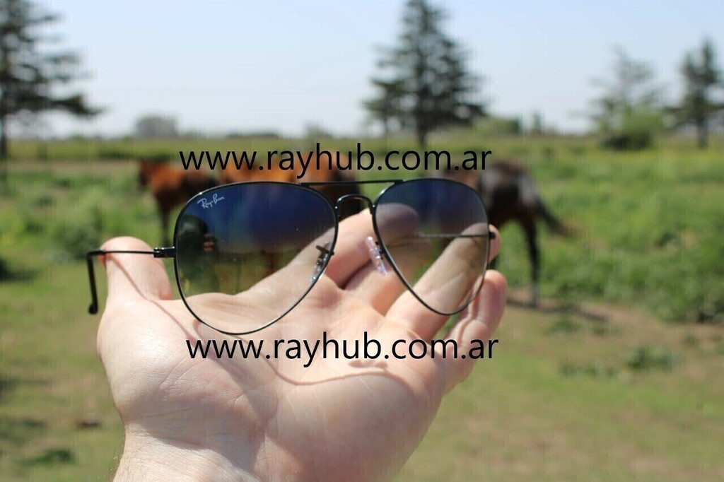 Ray ban aviator azul degradado sale