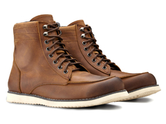 Bota Biker Moto Evel Piel café Motoclista Atacama