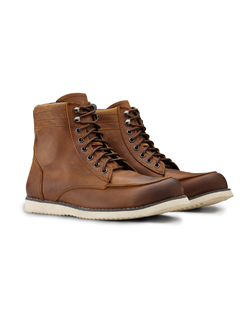 Bota Biker Moto Evel Piel café Motoclista Atacama